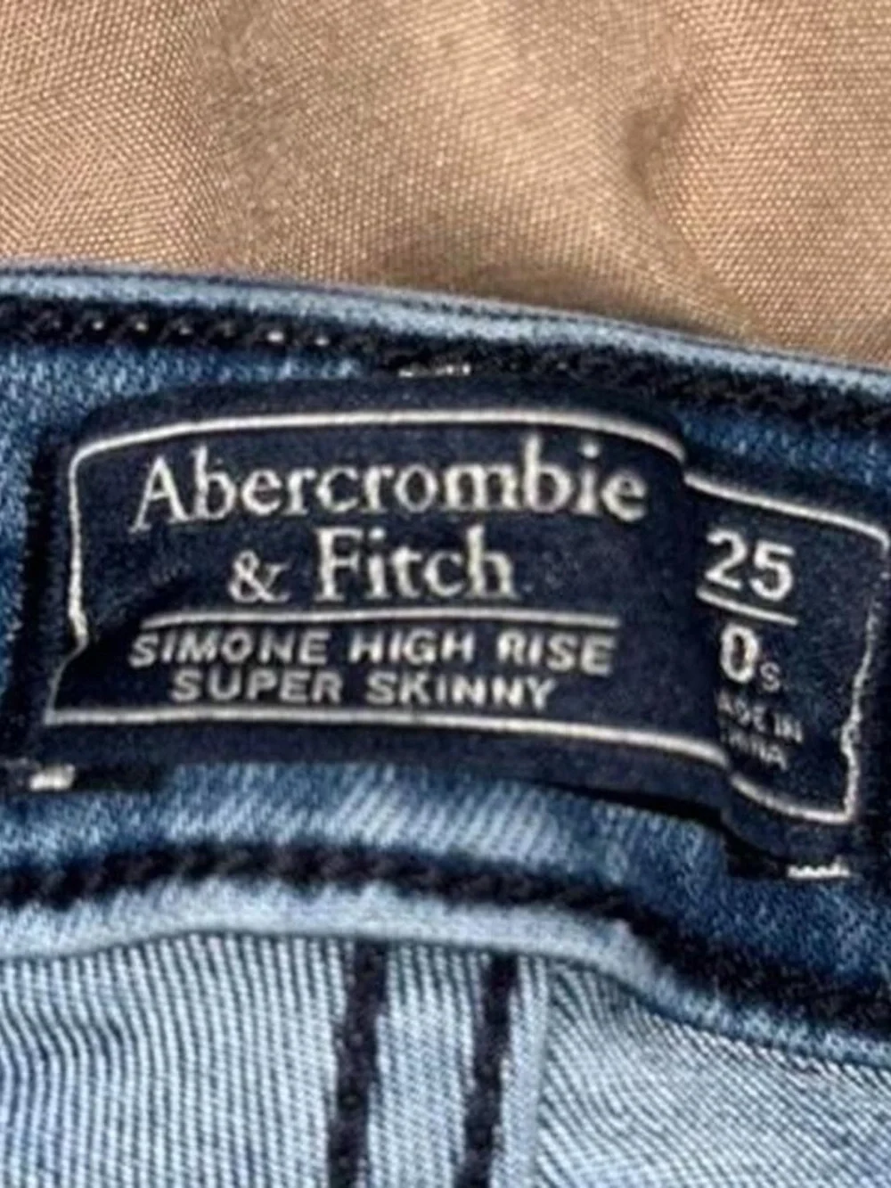 Abercrombie & Fitch Simone High Rise Super Skinny Jeans - Light Blue Denim